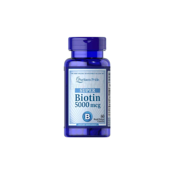 Біотин Puritan's Pride Biotin, 5000 мкг, 60 софтгелів 