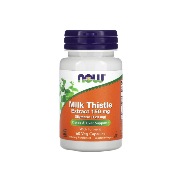 Екстракт розторопші Now Foods Silymarin Milk Thistle, 150 мг, 60 капсул