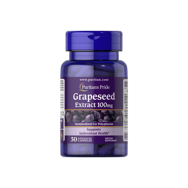 Екстракт з кісточок винограду Puritan's Pride Grapeseed Extract, 100 мг, 50 капсул