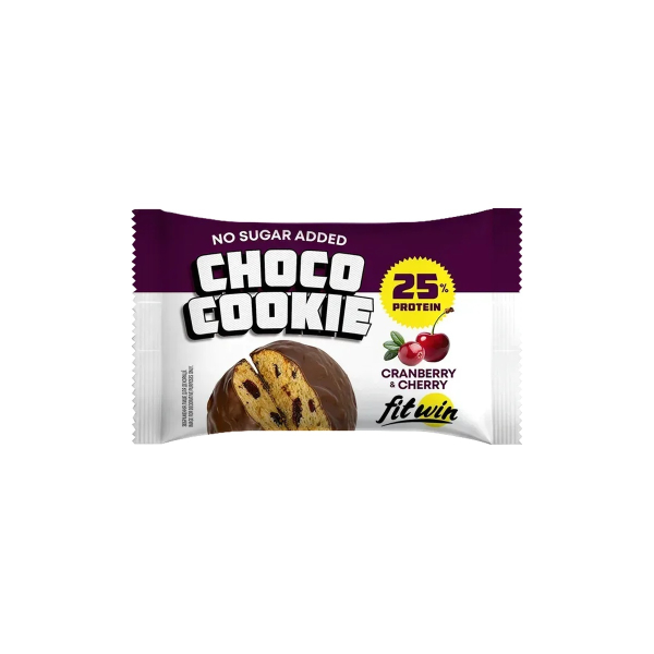 Протеиновое печенье FitWin Choco Cookie (клюква и вишня) 40 г