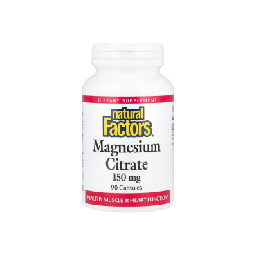 Цитрат магнію Natural Factors Magnesium Citrate, 150 мг, 90 капсул
