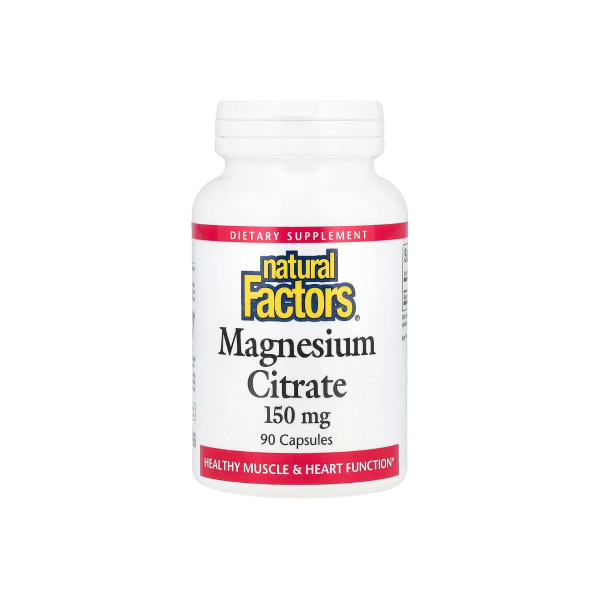 Цитрат магнію Natural Factors Magnesium Citrate, 150 мг, 90 капсул