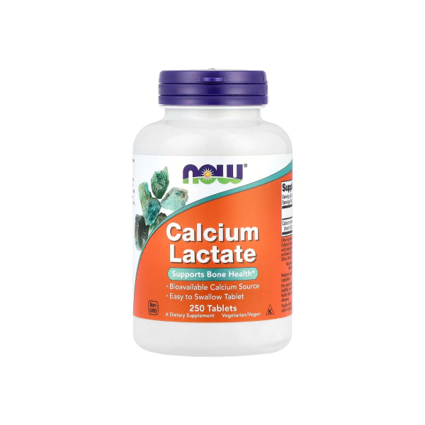Лактат кальцію Now Foods Calcium Lactate, 250 таблеток