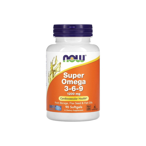 Омега Now Foods Super Omega 3-6-9, 1200 мг, 90 софтгелей