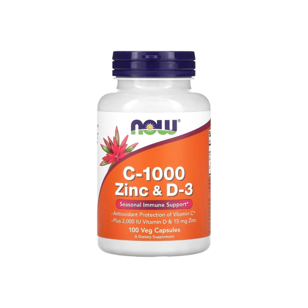 Комплекс Now Foods C-1000 Zinc & D-3, 100 капсул