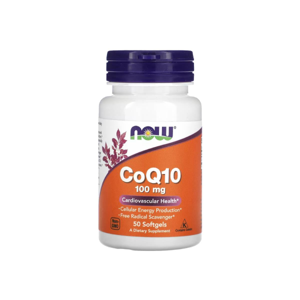 Коензим Now Foods CoQ10, 100 мг, 50 софтгелів