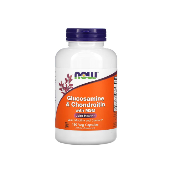 Глюкозамін, хондроїтин та МСМ Now Foods Glucosamine & Chondroitin with MSM, 180 капсул