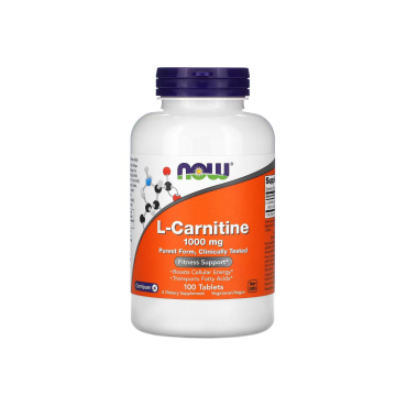 Амінокислота Now Foods L-Carnitine 1000 мг, 100 таблеток