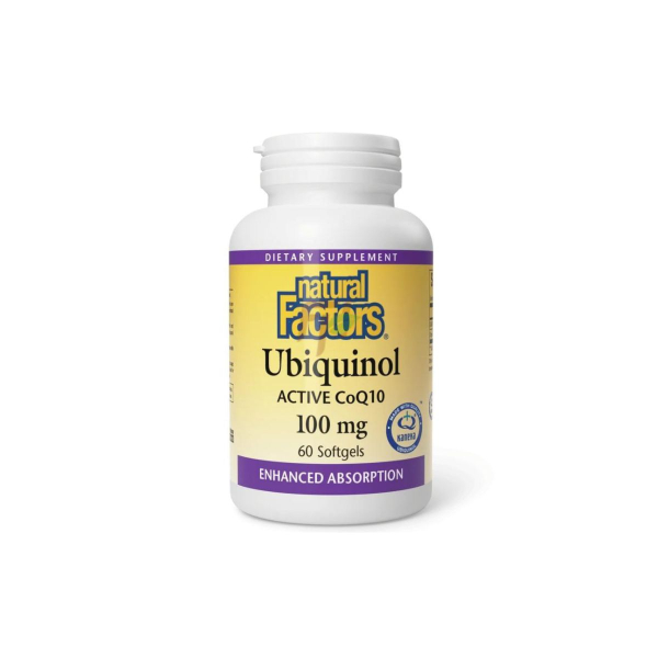 Коензим Q10 Natural Factors Ubiquinol CoQ10, 100 мг, 60 софтгелів