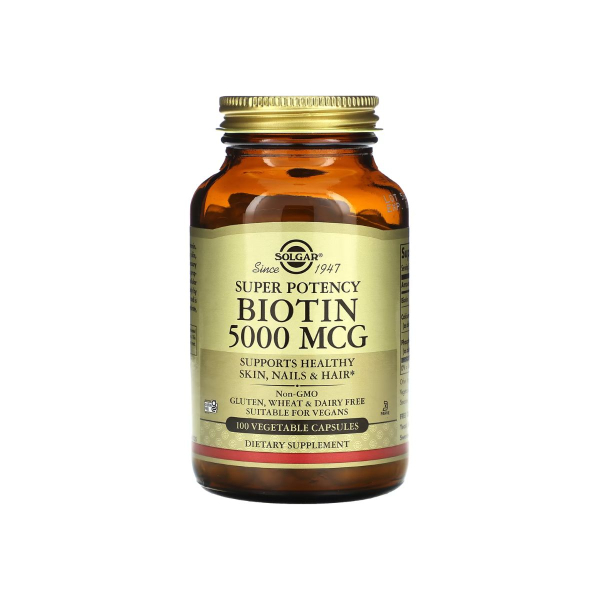 Біотин Solgar Biotin, 5000 мкг, 100 капсул