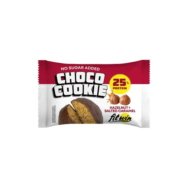 Протеиновое печенье FitWin Choco Cookie (фундук и соленая карамель) 40 г