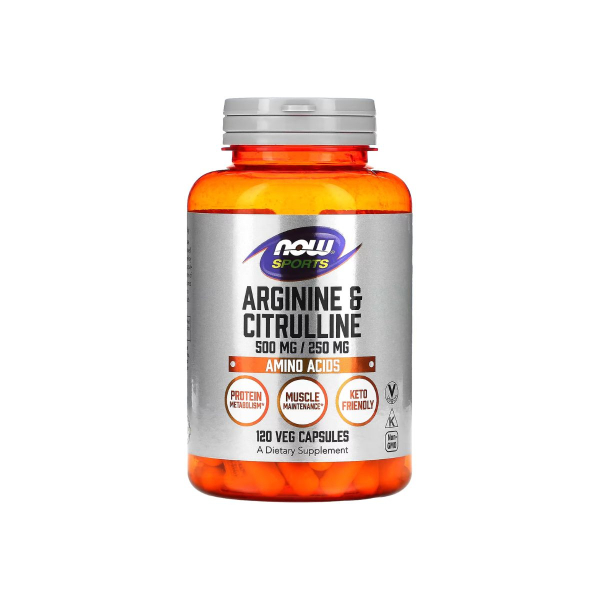 Амінокислоти Now Foods  Arginine & Citrulline, 500 мг/250 мг, 120 капсул