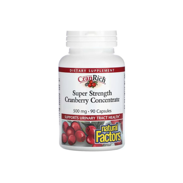 Экстракт клюквы Natural Factors CranRich, 500 мг, 90 капсул