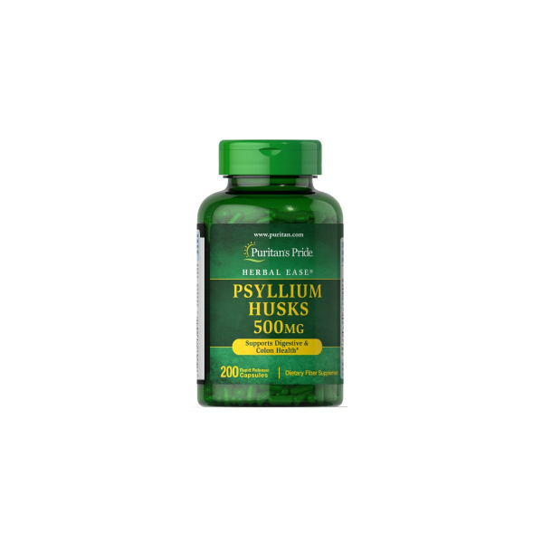 Псиліум Puritan's Pride Psyllium Husks , 500 мг, 200 капсул