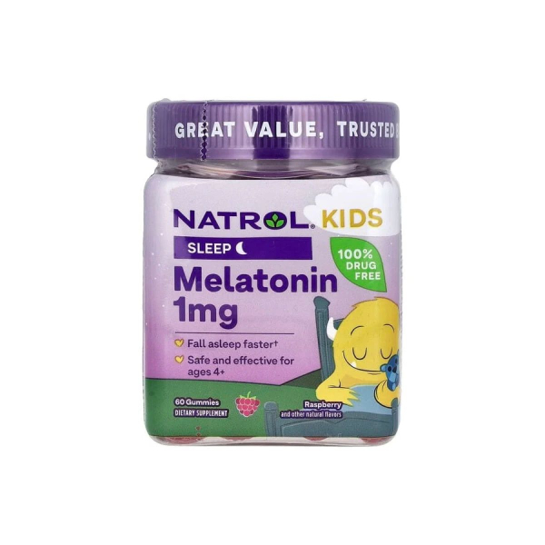 Мелатонін для дітей Natrol Kids Melatonin, 1 мг, 60 жуйок 