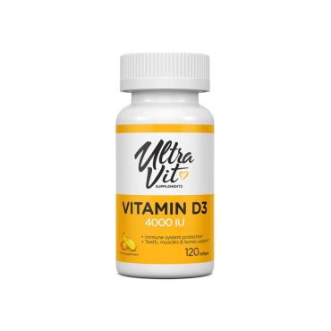 Вітамін D3 UltraVit Vitamin D3 4000 МО, 120 софтгелів
