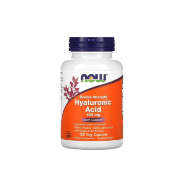 Гіалуронова кислота Now Foods Hyaluronic Acid, 100 мг, 120 капсул