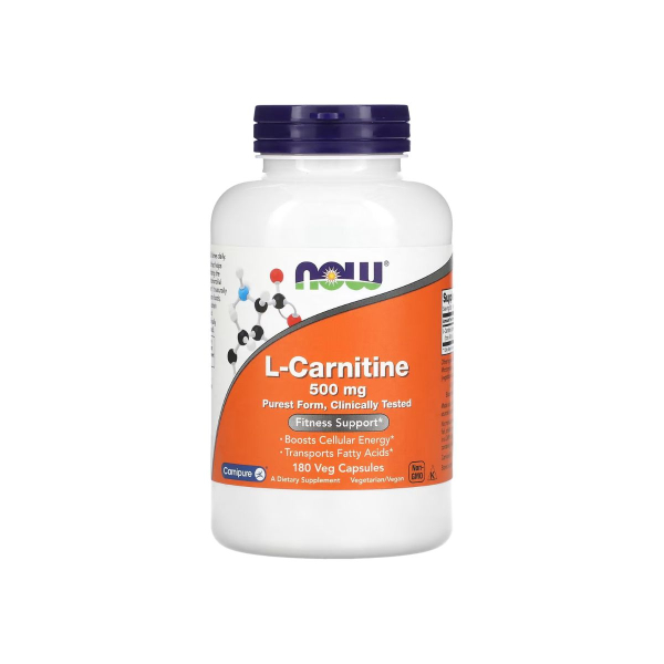 Амінокислота Now Foods L-Carnitine, 500 мг, 180 капсул