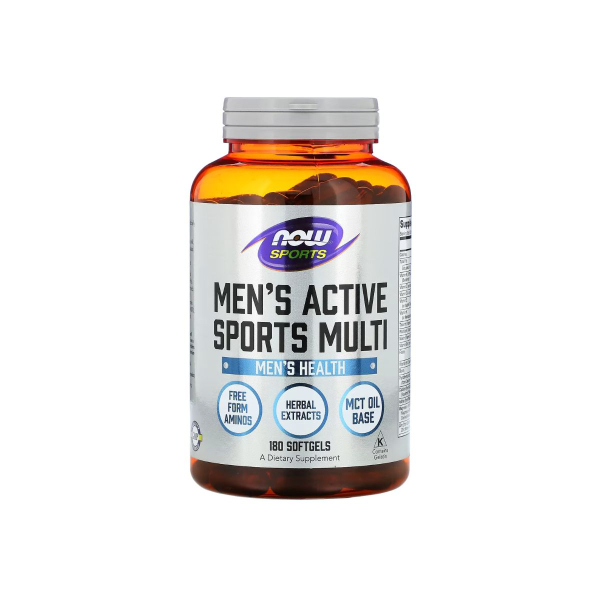 Мультивітаміни для чоловіків Now Foods Men’s Active Sports Multi, 180 софтгелів
