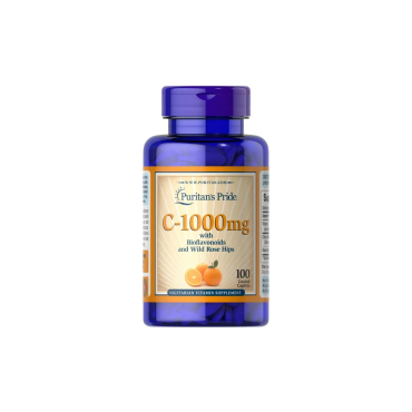 Витамин Puritan's Pride Vitamin C-1000 mg with Bioflavonoids & Rose Hips, 100 капсул 