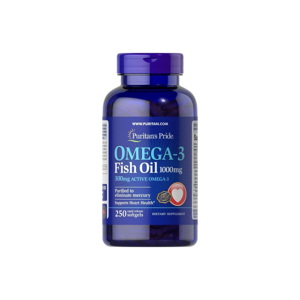 Омега-3 Puritan's Pride Omega 3, 1000 мг, 250 софтгелів
