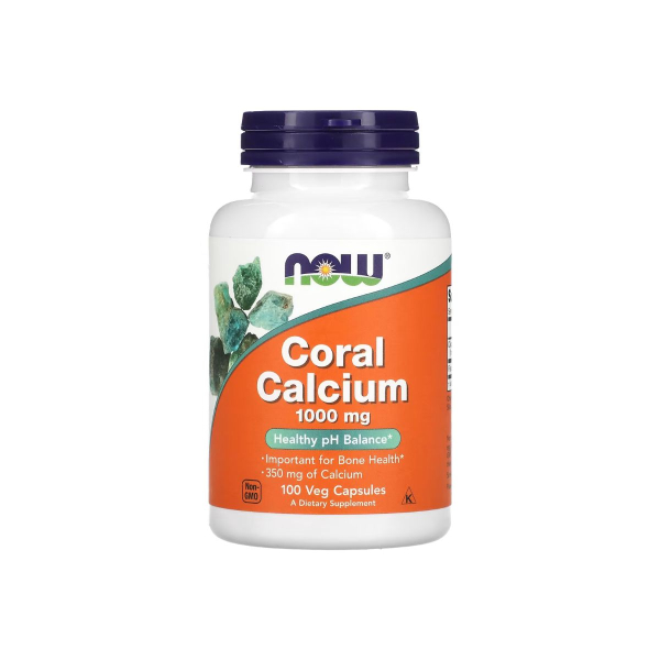 Кораловий кальцій Now Foods Coral Calcium, 1000 мг, 100 капсул