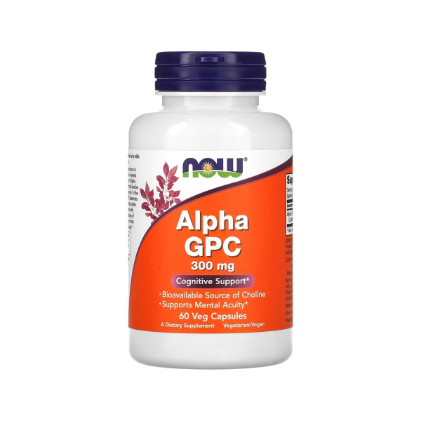 Альфа ГФХ Now Foods ALPHA GPC, 300 мг, 60 капсул