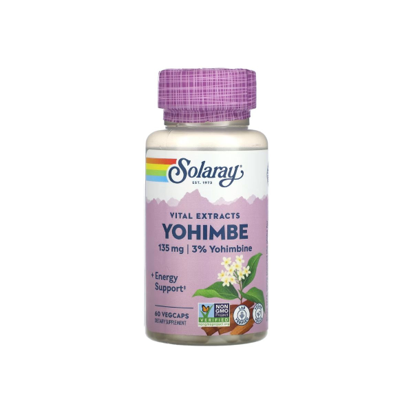 Добавка Solaray Yohimbe Bark Extract, 135 мг, 60 капсул
