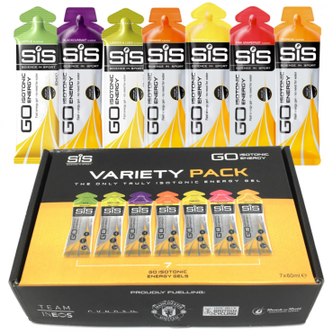 Набор из 7 энергетических гелей SiS Go Variety Pack, 7 x 60 мл