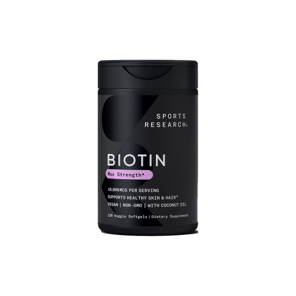 Біотин Sports Research Biotin, 10000 мкг 120 вег софтгелів 