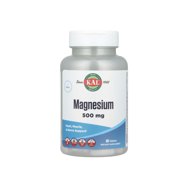 Магній KAL Magnesium One Daily, 500 мг, 60 таблеток