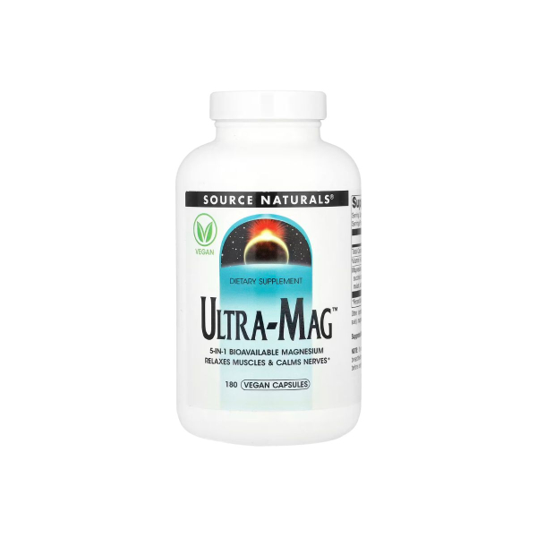 Комплекс із магнієм Source Naturals Ultra-Mag, 180 капсул