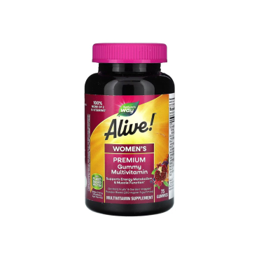 Мультивітаміни для жінок Nature's Way Alive!® Women's Premium Gummies, 75 жувальних вітамінів