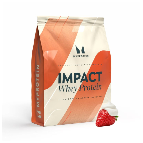 Протеин Myprotein Impact Whey Protein (клубничный крем) 2500 г