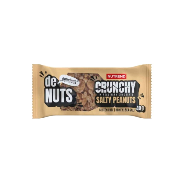 Батончик зерновий Nutrend Denuts Crunchy (солоний арахіс у чорному шоколаді) 40 г 
