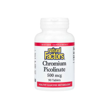Пиколинат хрома Natural Factors Chromium Picolinate, 500 мкг, 90 таблеток