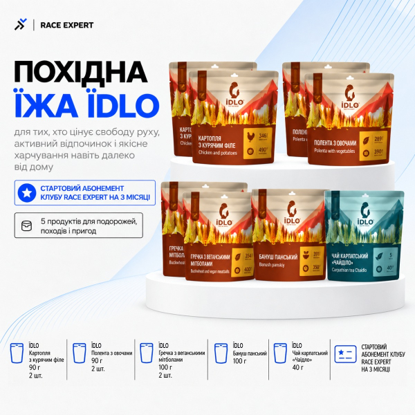 Набір «Похідна їжа ЇDLO Race Expert Club» — абонемент на 3 місяці