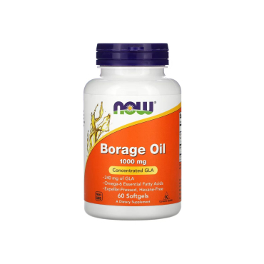 Олія огірочника Now Foods Borage Oil, 1000 мг, 60 капсул