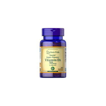 Вітамін Puritan's Pride Vitamin D3, 50 мкг (2000 IU), 100 софтгелів