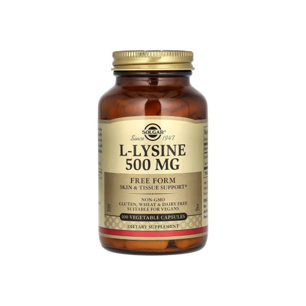 Амінокислота Solgar L-Lysine, 500 мг, 100 капсул