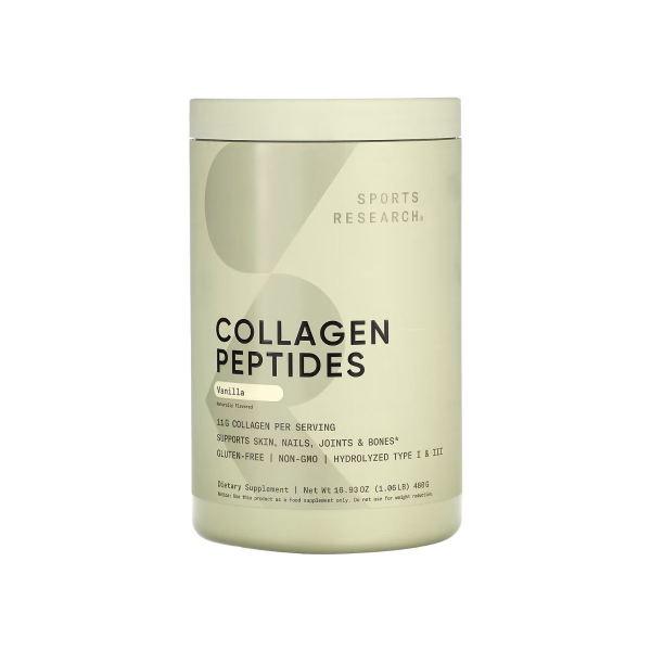 Колагенові пептиди Sports Research Collagen Peptides (ваніль) 480 г