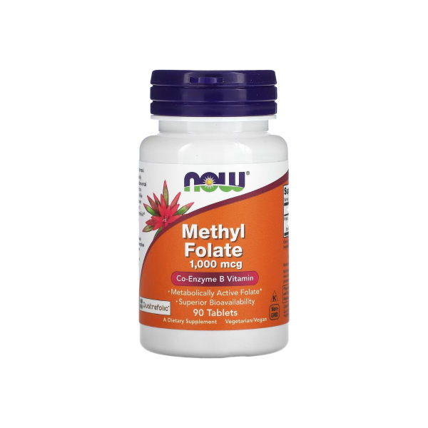 Метилфолат Now Foods Methyl Folate, 1000 мкг, 90 таблеток