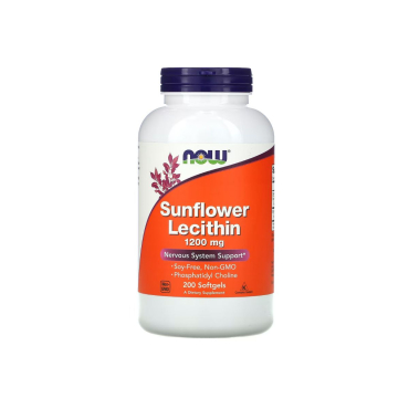Соняшниковий лецитин Now Foods Sunflower Lecithin, 1200 мг, 200 капсул