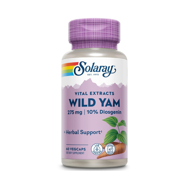 Екстракт кореня дикого ямсу Solaray Wild Yam Root Extract, 275 мг, 60 капсул