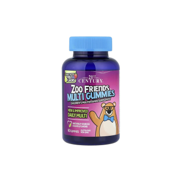 Мультивітаміни для дітей 21st Century Zoo Friends Multi Gummies, 60 жуйок
