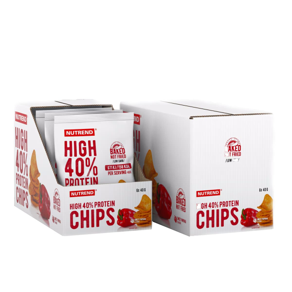 Чіпси з високим вмістом білка Nutrend High Protein Chips (паприка) 6 x 40 г