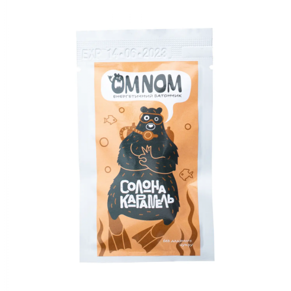 Батончик энергетический OMNOM (соленая карамель) 50 г