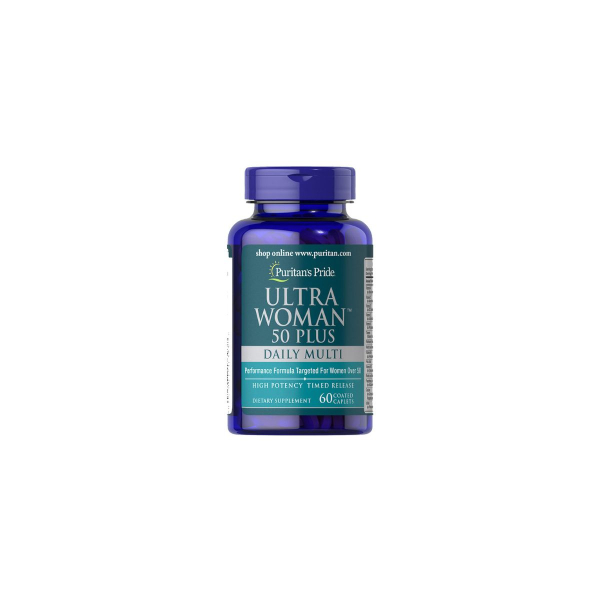 Мультивітаміни для жінок Puritan's Pride Ultra Woman™ 50 Plus Multi-Vitamin with Zinc, 60 капсул