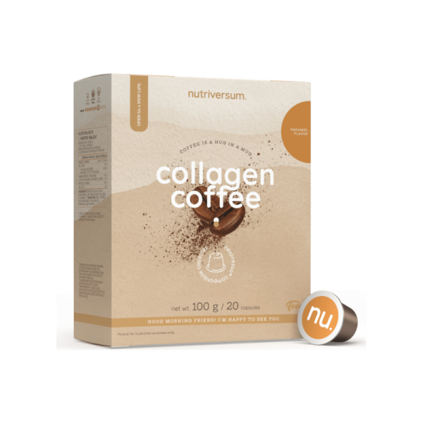 Кавові капсули з колагеном Nutriversum Collagen Coffee (карамель) 20 капсул