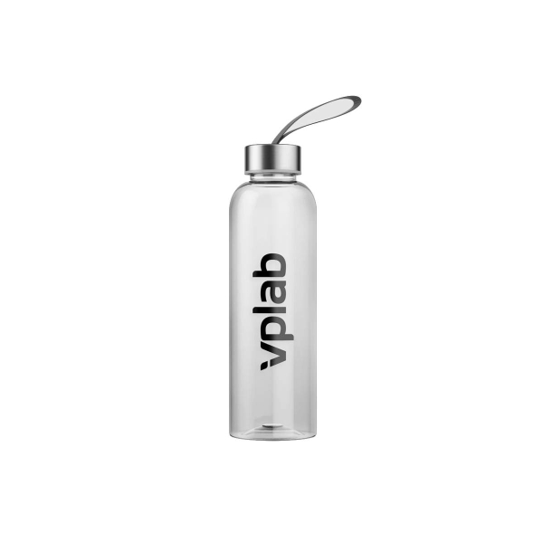 Пляшка для води VPLab Plastic bottle (чорний логотип) 580 мл